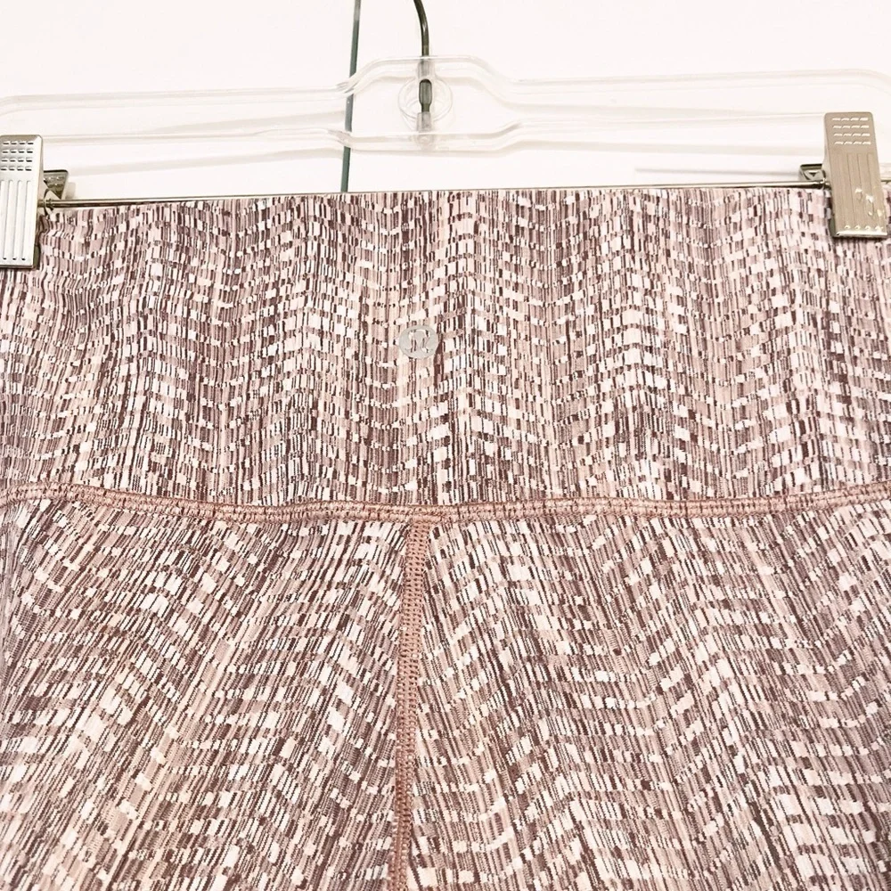 lululemon athletica Pink Multicolor Textured Leggings